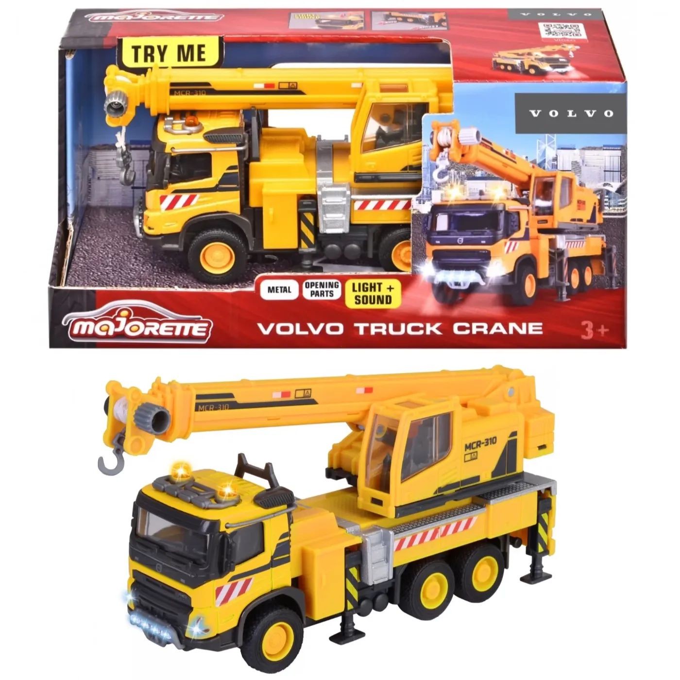 Läs mer om Volvo Truck Crane - Kranbil - Majorette Grand Series