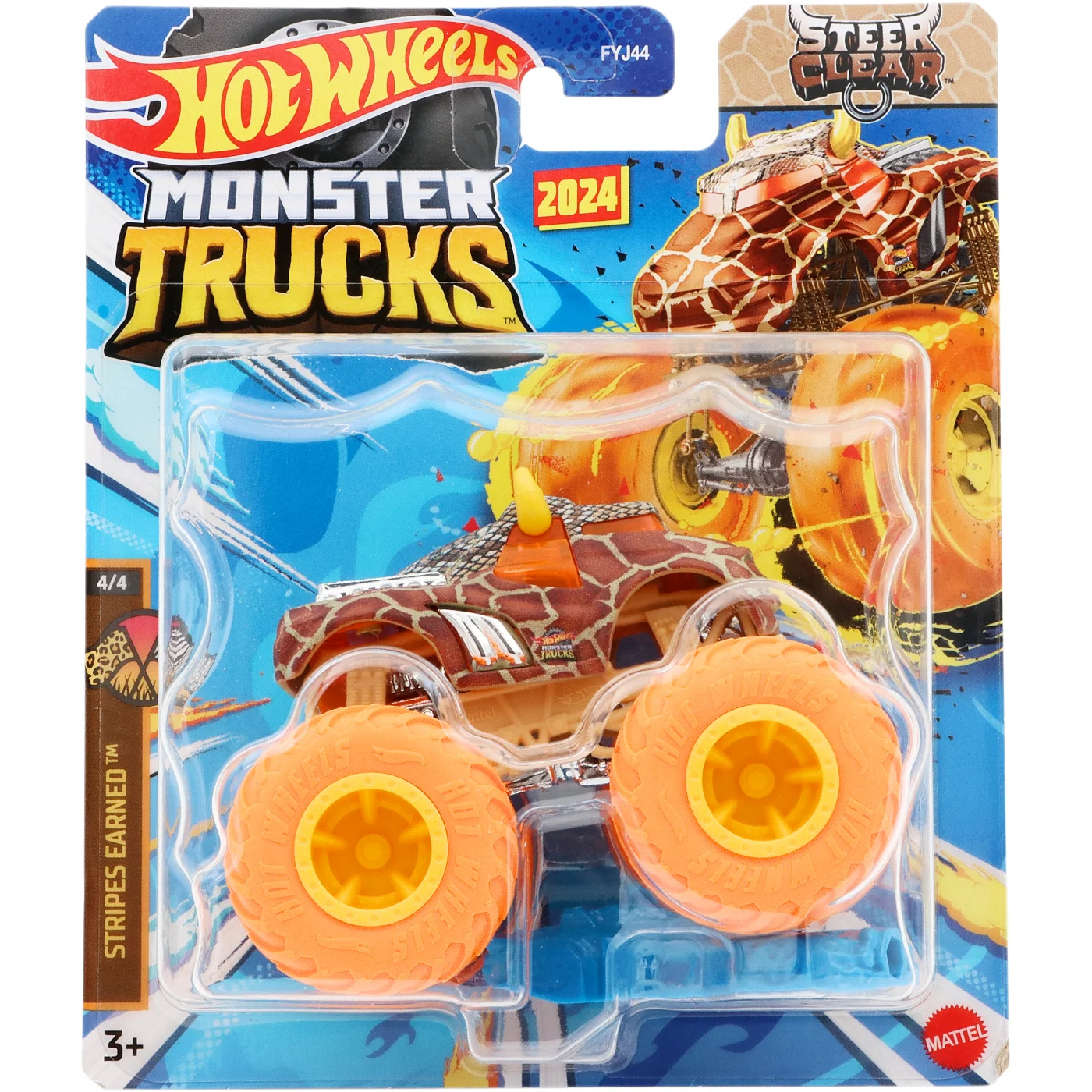 Steer Clear - Stripes Earned - Monster Trucks - Hot Wheels