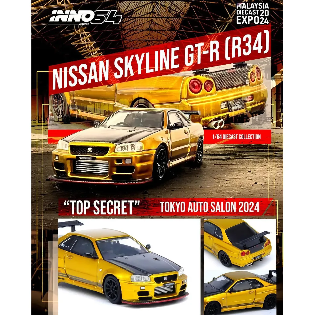 Nissan Skyline GT-R (R34) - Top Secret Tokyo - Inno64 - 1:64