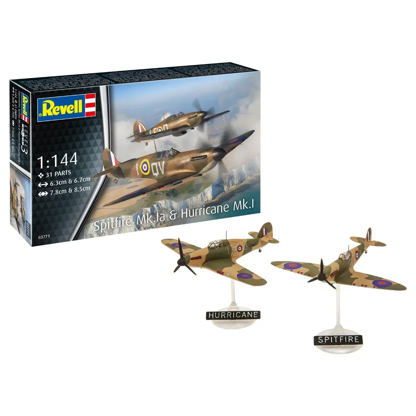 Spitfire Mk.Ia & Hurricane MK.I - 03771 - Revell - 1:144
