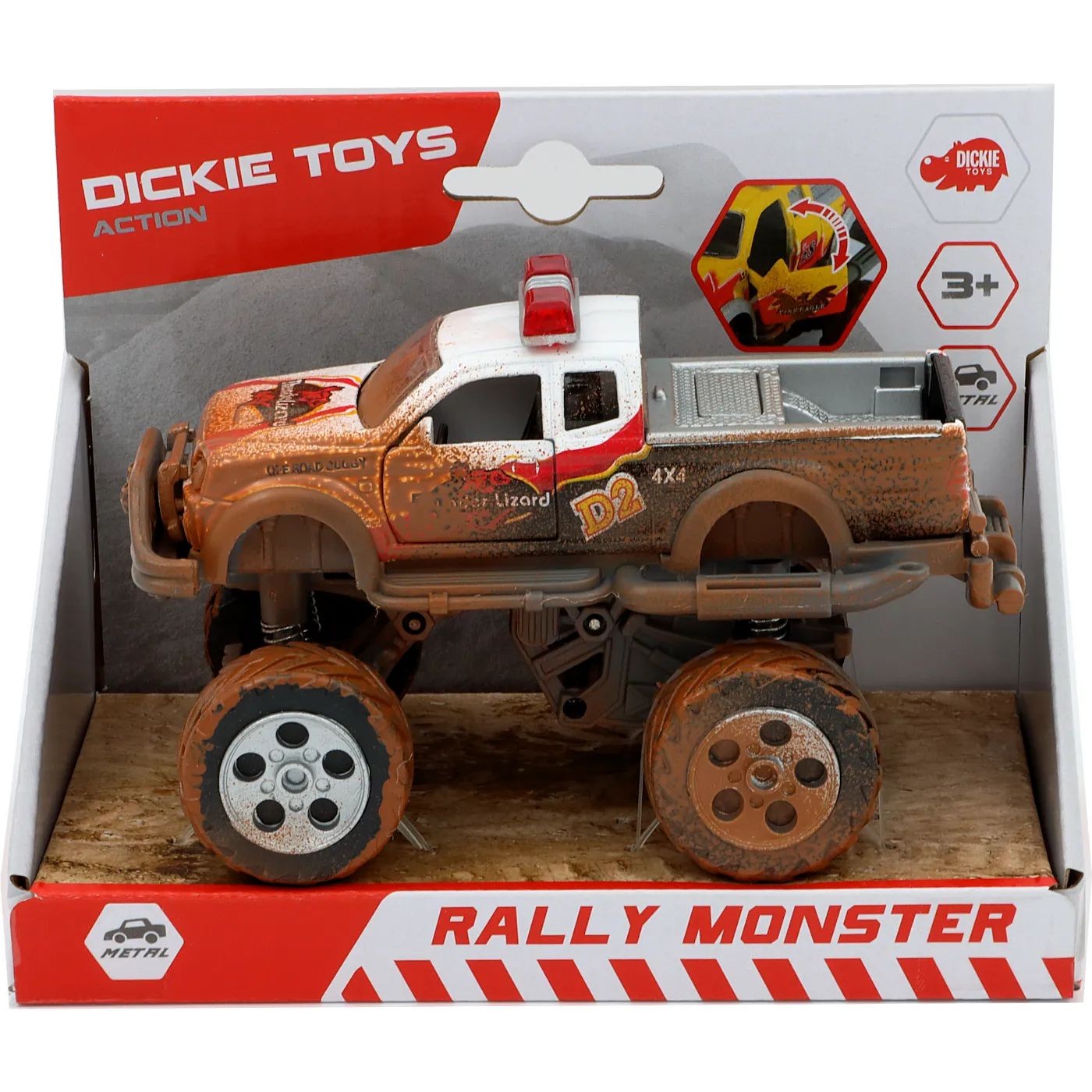 Läs mer om Rally Monster - Dickie Toys - Vit