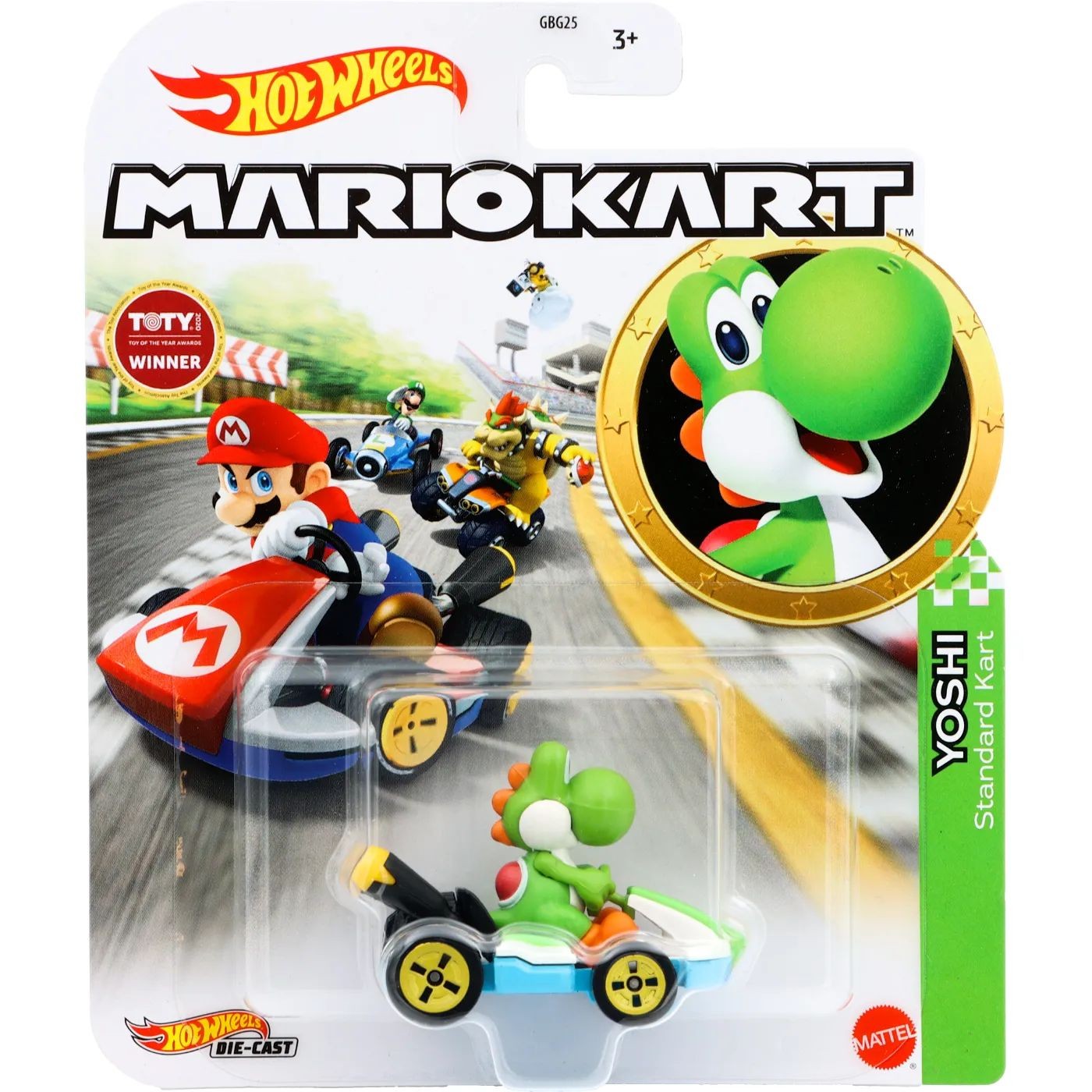 Läs mer om Yoshi - Mario Kart - Standard Kart - Hot Wheels