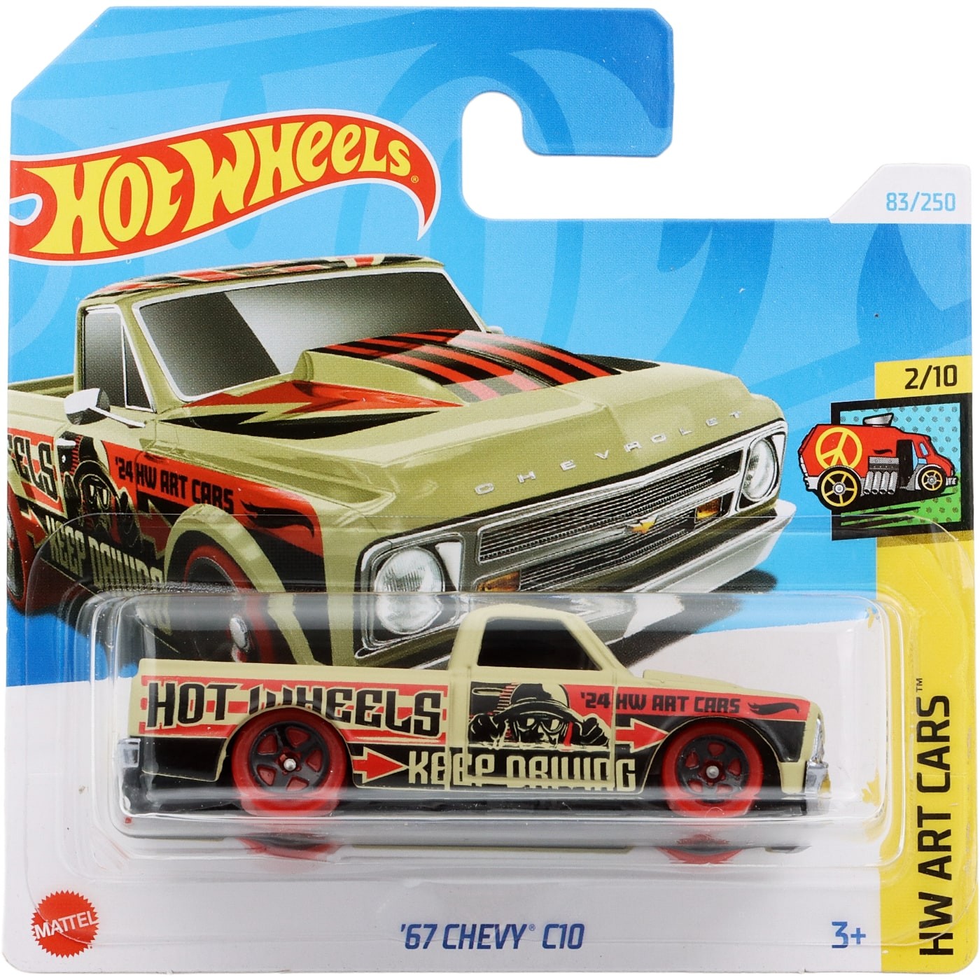 67 Chevy C10 – Beige – HW Art Cars – Hot Wheels