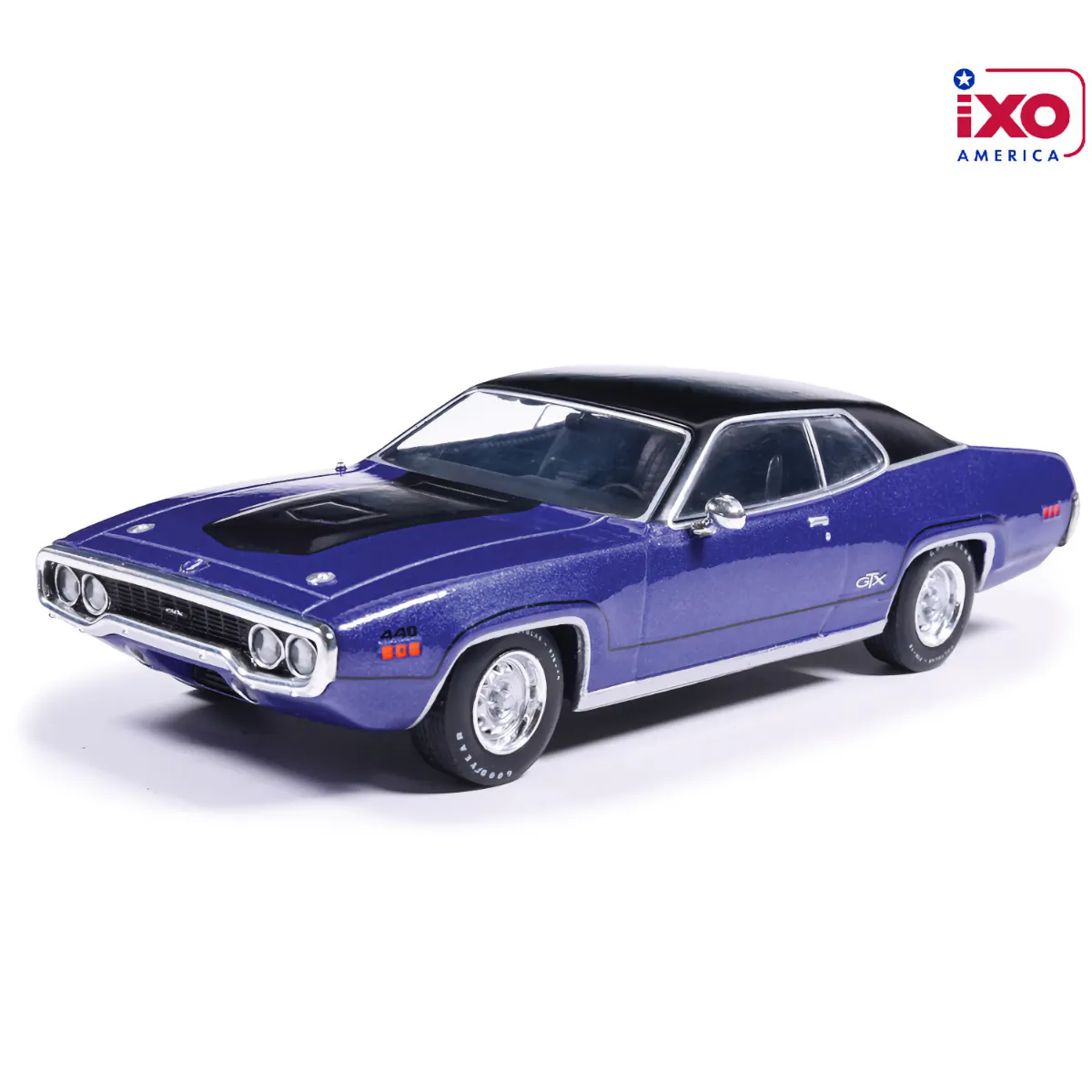 Plymouth GTX - Lila / Svart - 1971 - Ixo America - 1:43