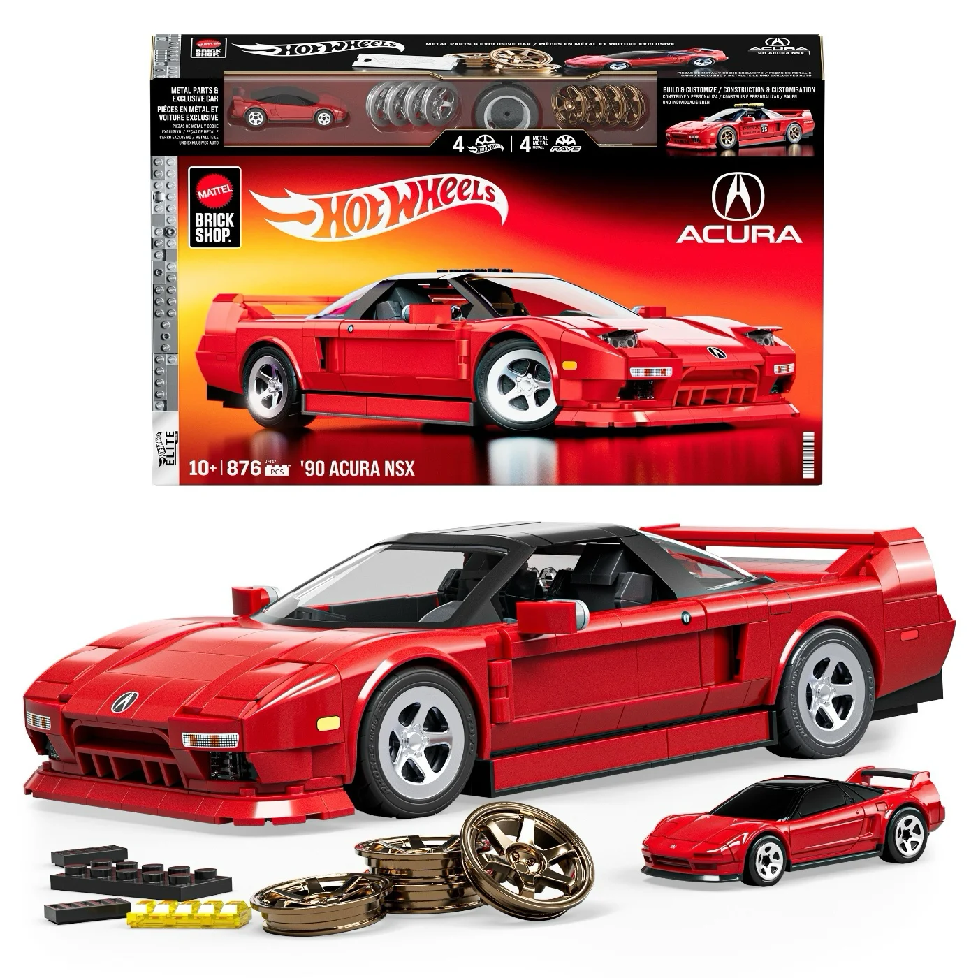 '90 Acura NSX - Mattel Brick Shop - Klossbyggsats - Hot Wheels Elite Series