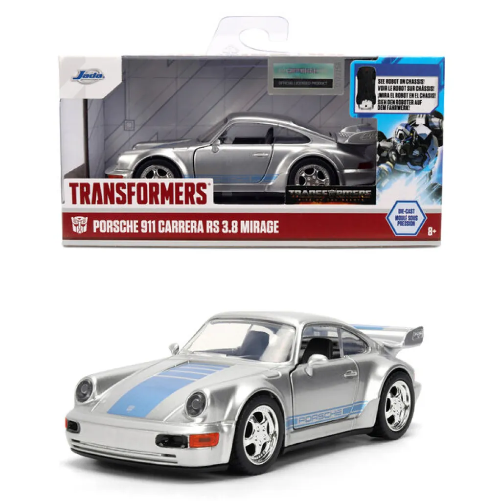 Porsche 911 Carrera RS 3.8 Mirage - Silver - Transformers - Jada Toys - 1:32