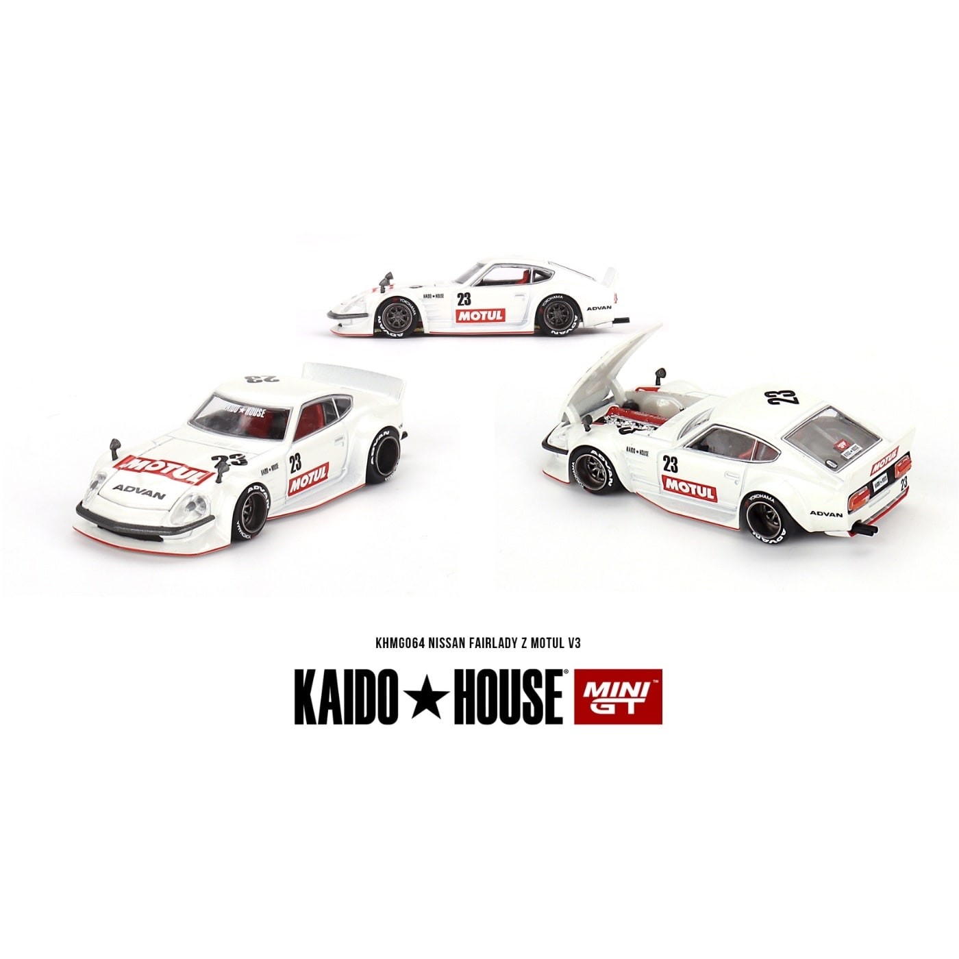 Datsun KAIDO Fairlady Z MOTUL V3 – 064 – Mini GT – 1:64