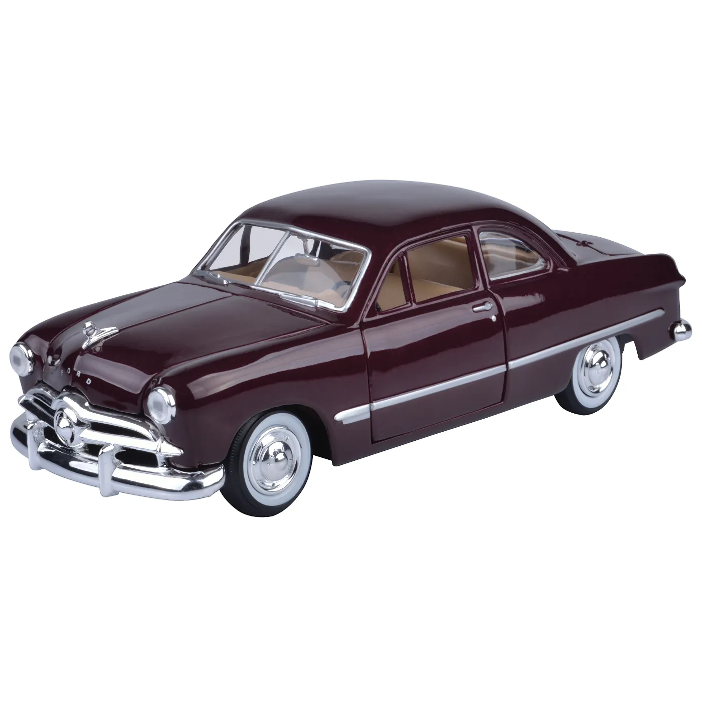 1949 Ford Coupe – Vinröd – Motormax – 1:24