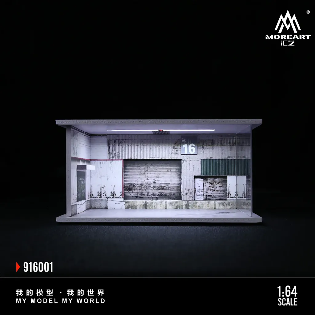 #16 Garage - Diorama - LED-belysning - 1:64