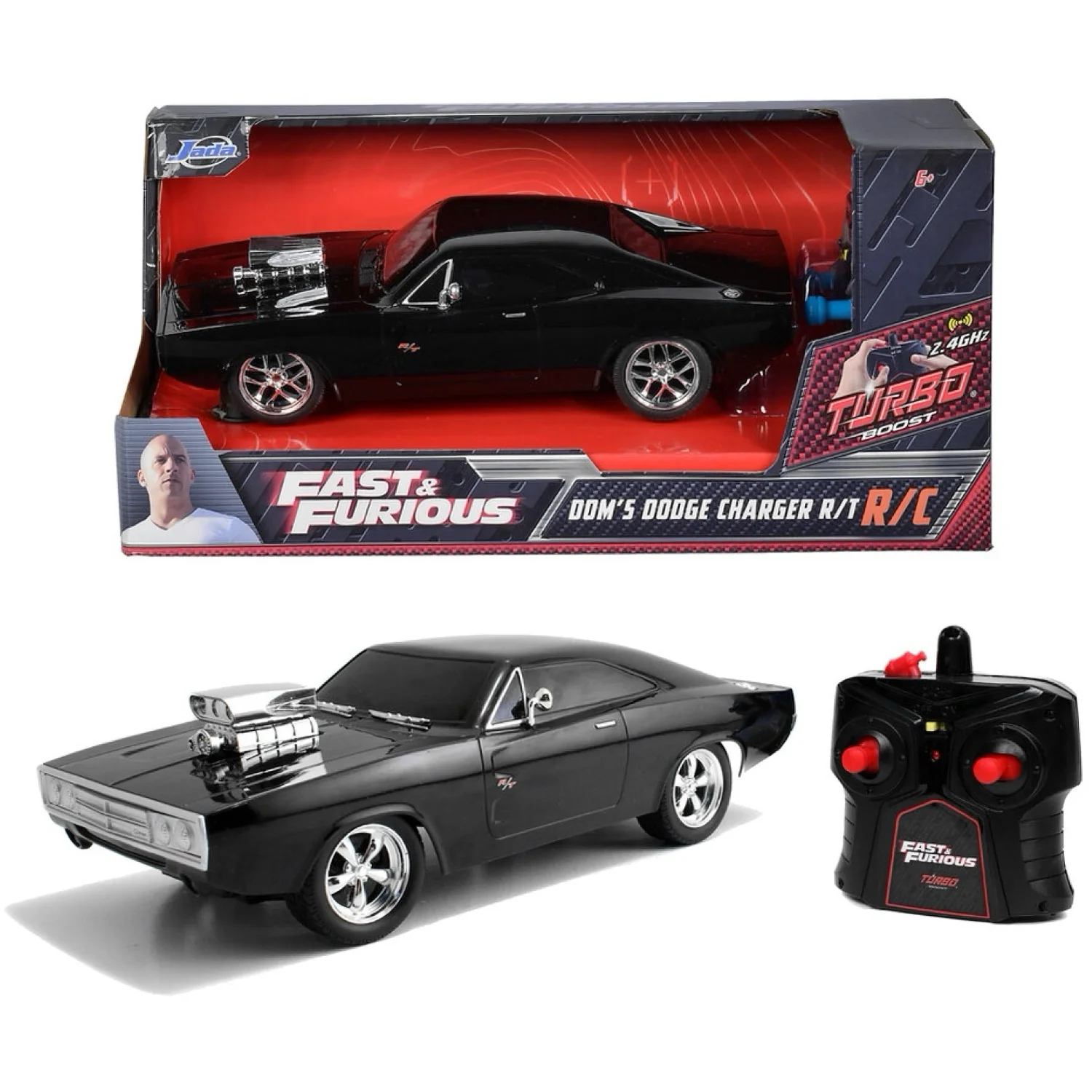 Dom's Dodge Charger R/T - Fast & Furious - R/C - Jada Toys
