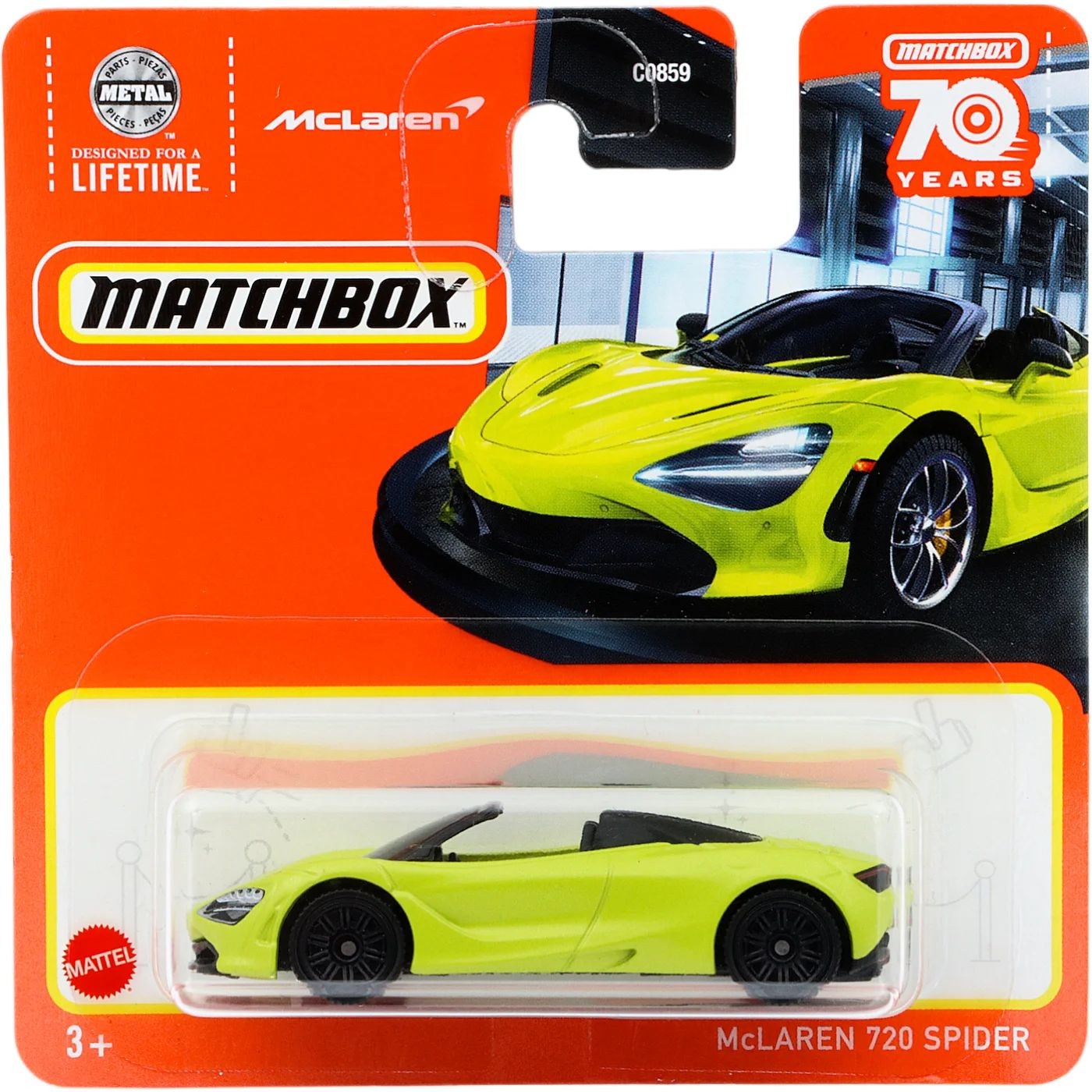 Läs mer om McLaren 720 Spider - Limegrön - Matchbox 70 Years - Matchbox