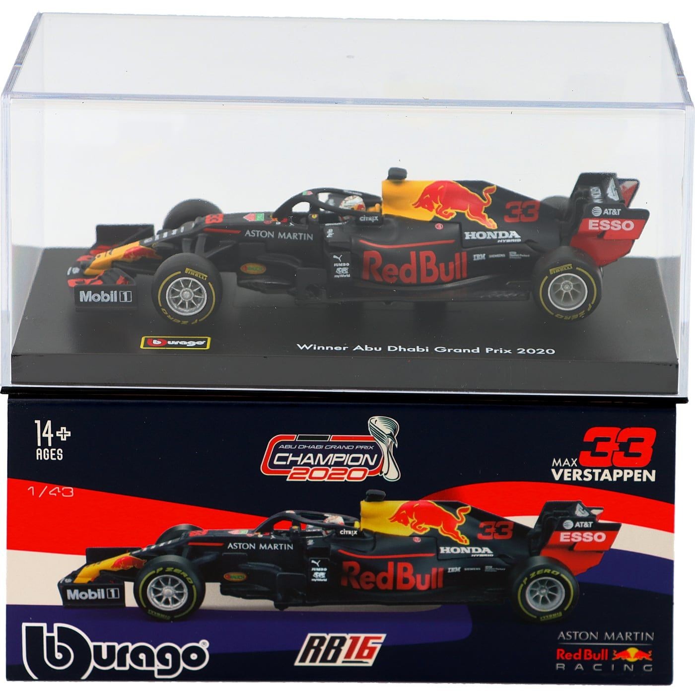 Läs mer om Red Bull Honda RB16 Verstappen 33 2020 - Bburago - 1:43