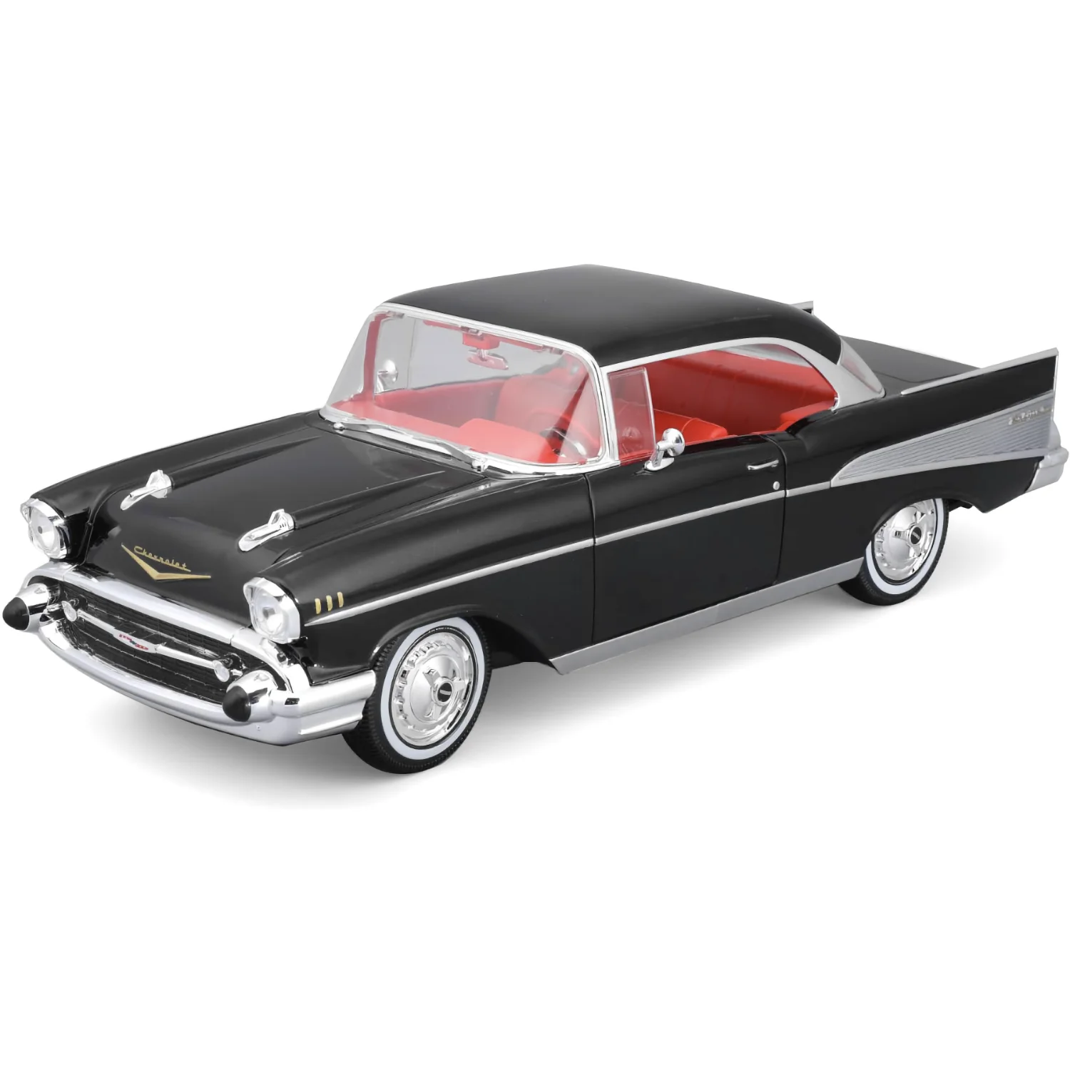 1957 Chevrolet Bel Air Coupe - Svart - Maisto - 1:18