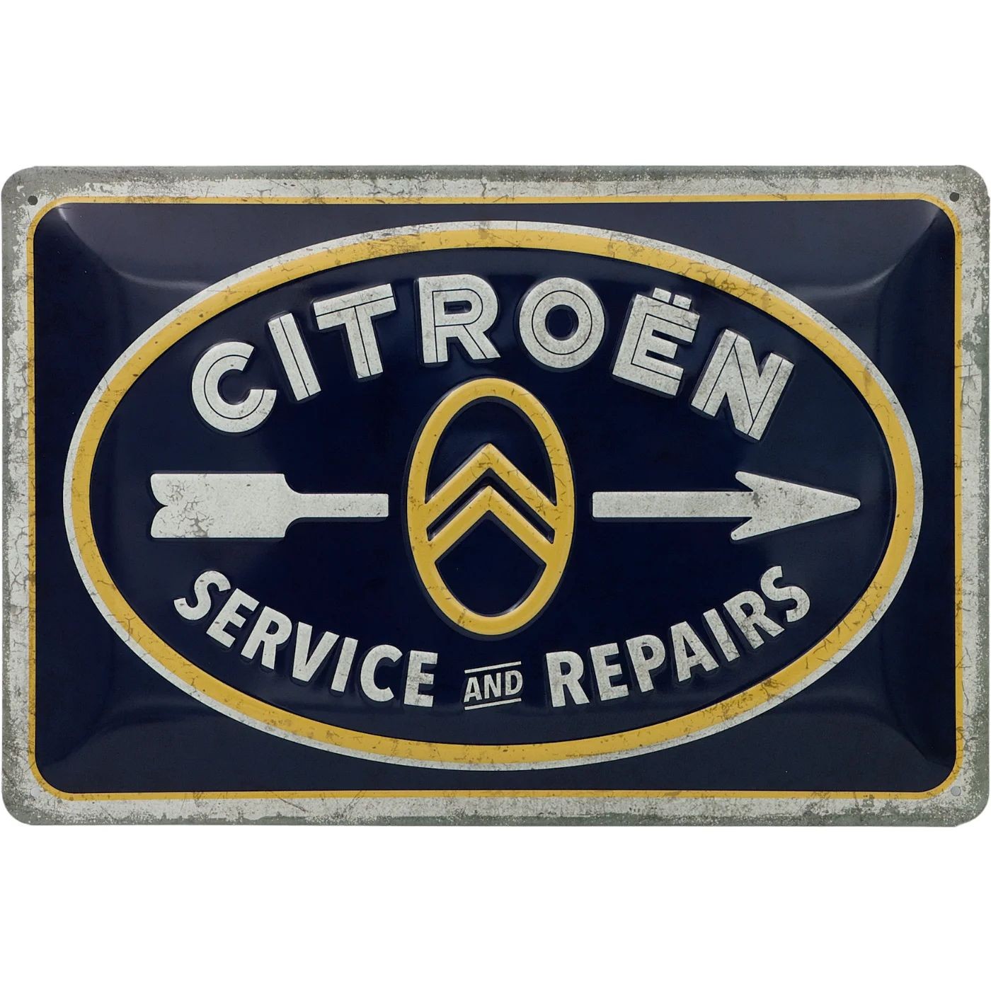 CitroÃ«n – Service and Repairs – Plåtskylt – 30×20 cm