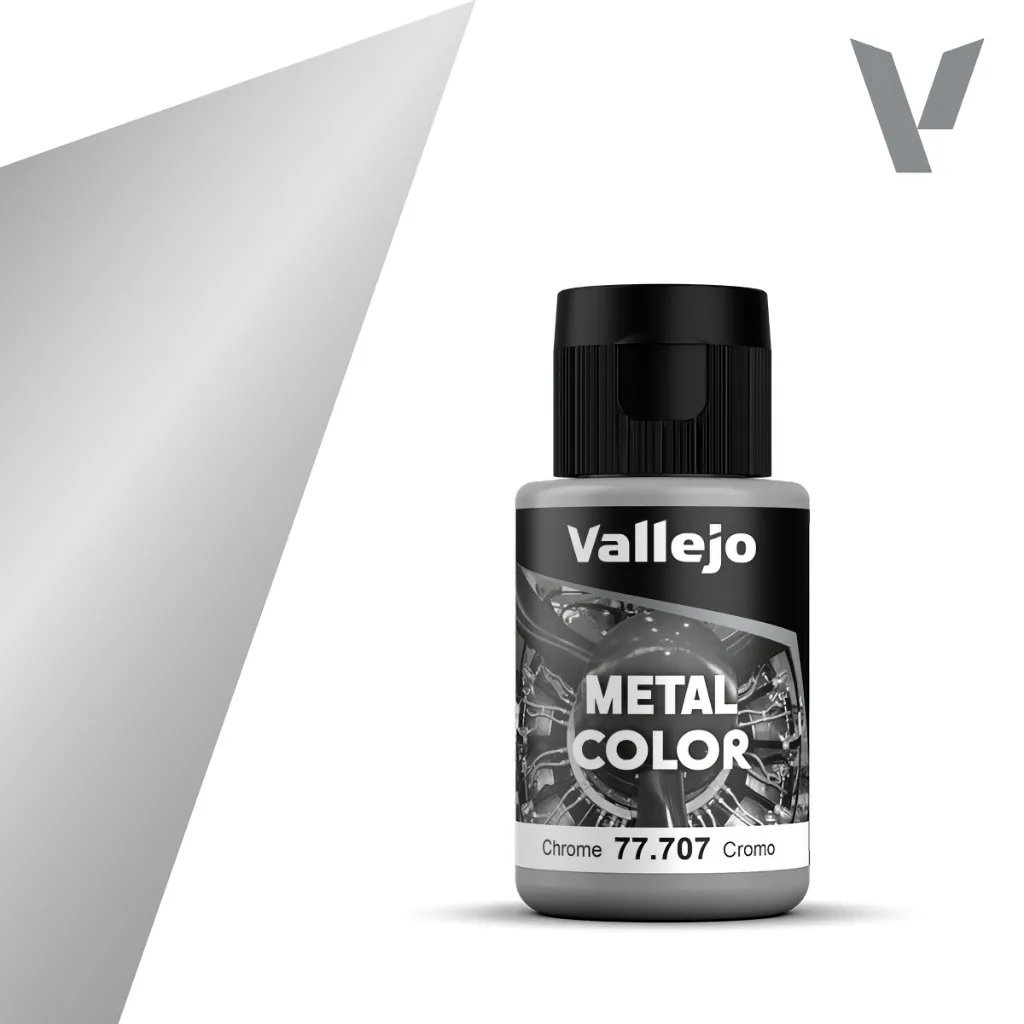 Läs mer om Metal Color - Kromfärg - Akryl - 32 ml - 707 - Vallejo