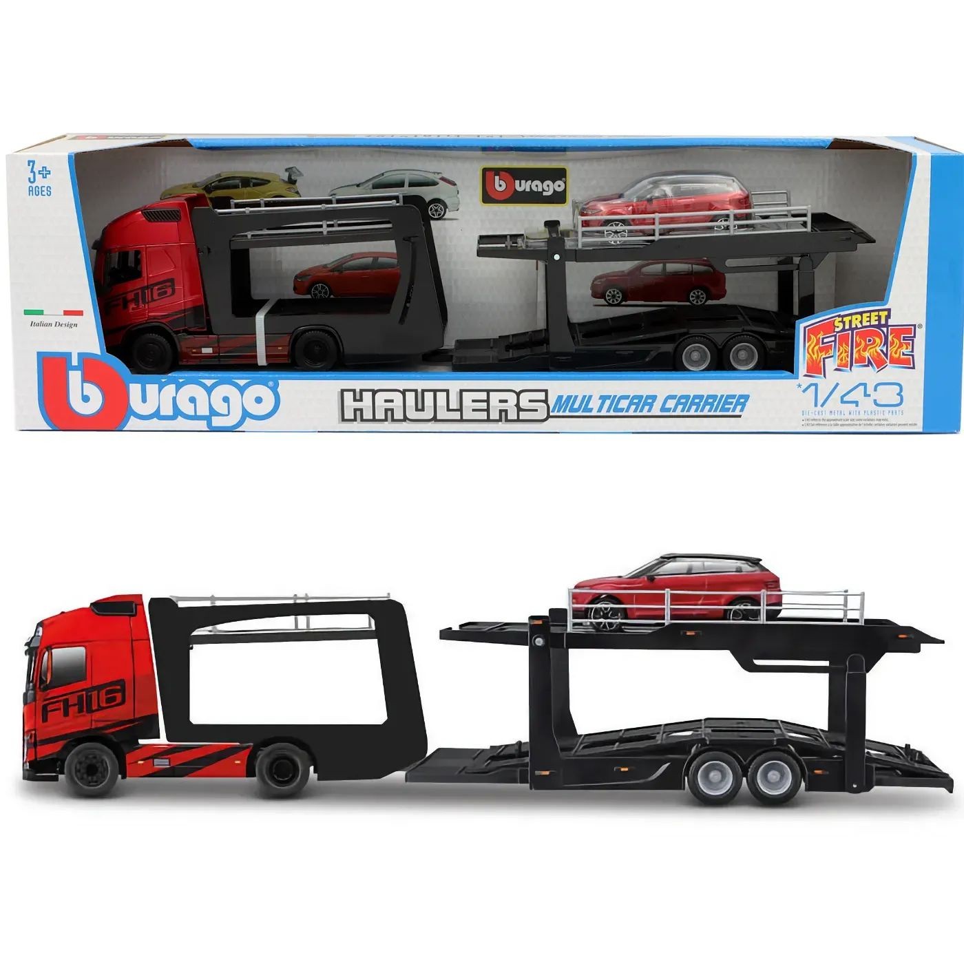 Volvo FH16 GL 750 XXL + Land Rover LRX - Bburago - 46 cm