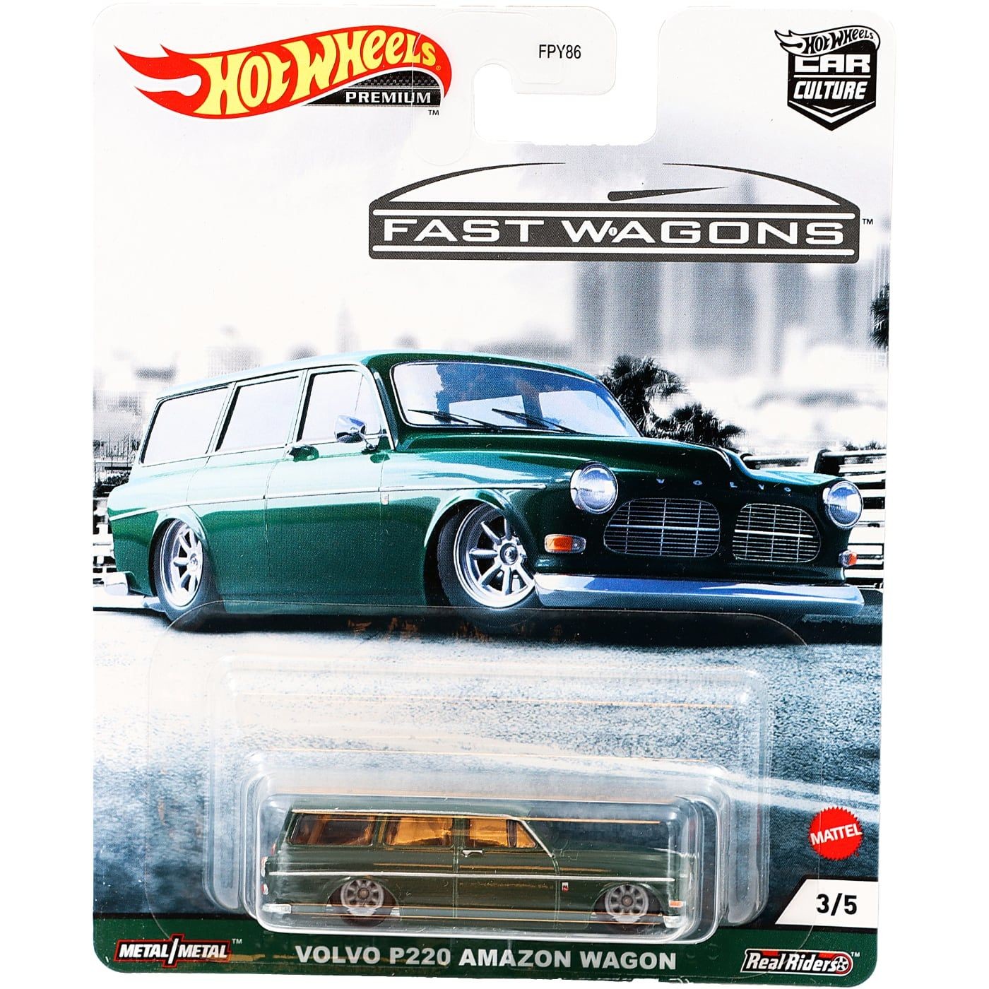 Läs mer om Volvo P220 Amazon Wagon - Fast Wagons - Grön - Hot Wheels