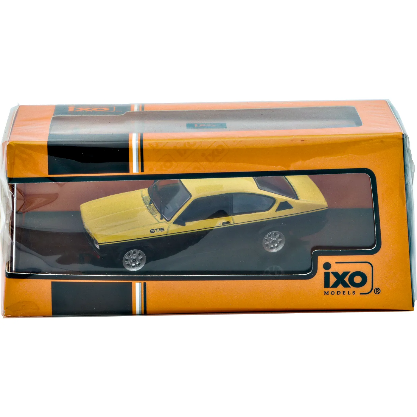 Läs mer om Opel Kadett C Coupe GT/E - 1976 - Gul / Svart - Ixo - 1:43