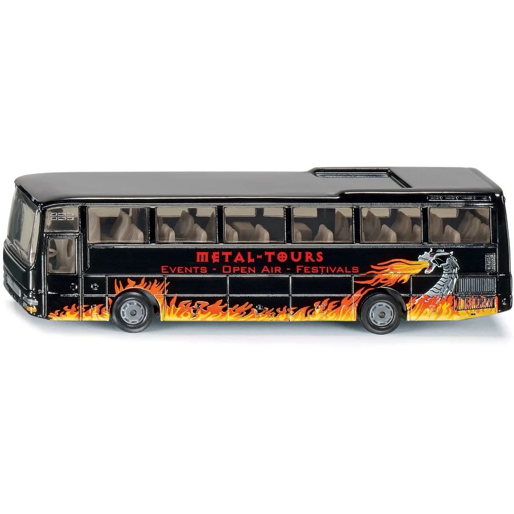 MAN Coach – Svart Turistbuss – Metal-Tours – Siku – 14 cm