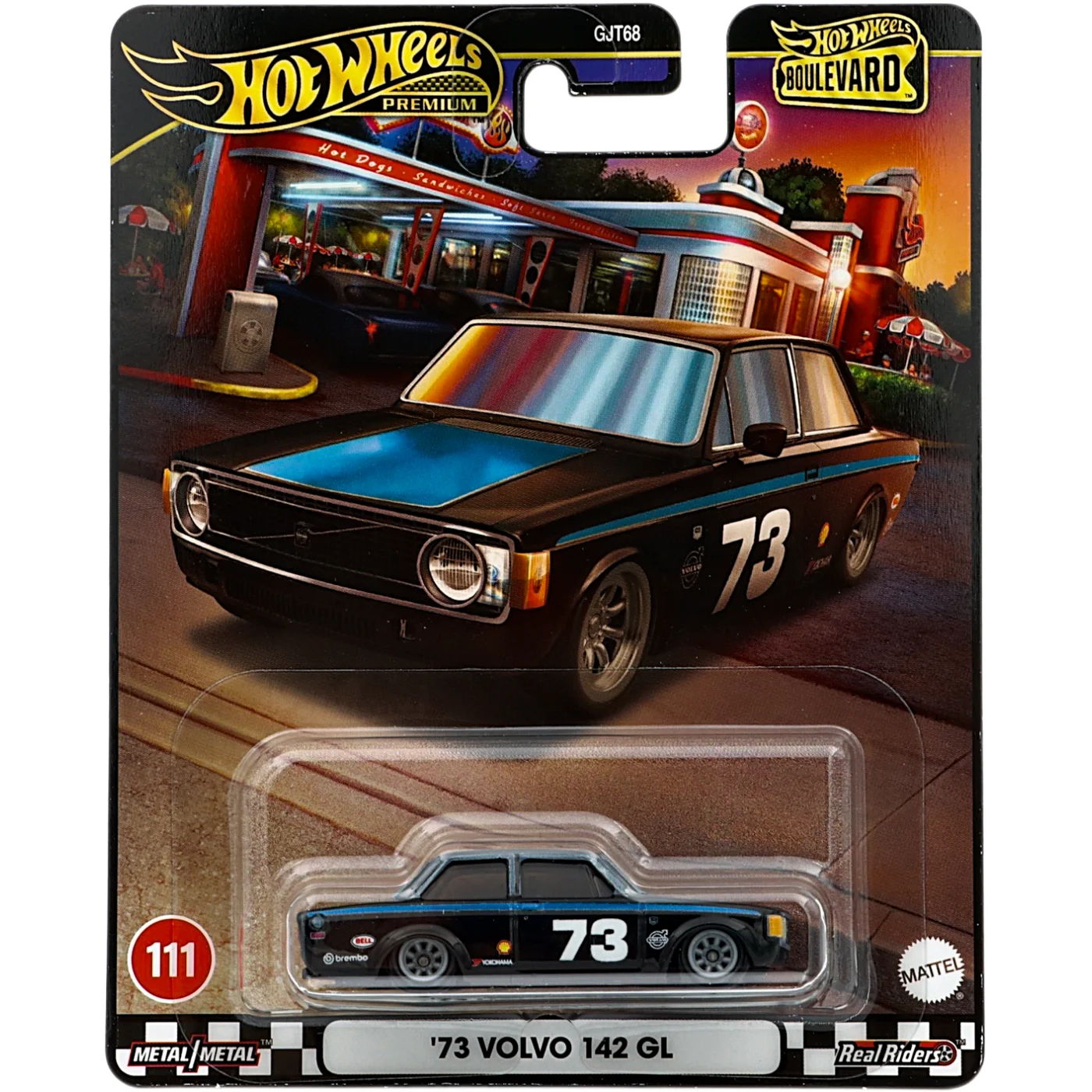 '73 Volvo 142 GL - Svart - Boulevard 111 - Hot Wheels