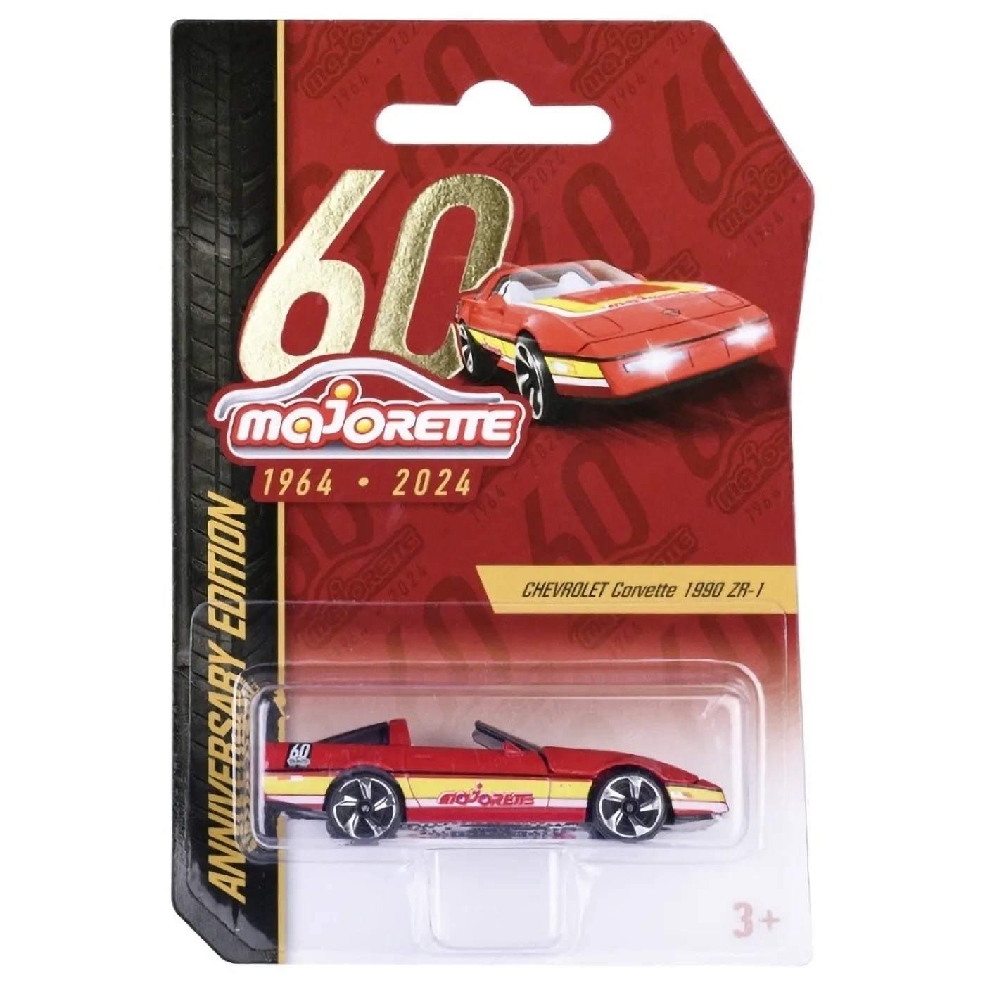 Chevrolet Corvette 1990 ZR-1 – Röd – Majorette 60 Years