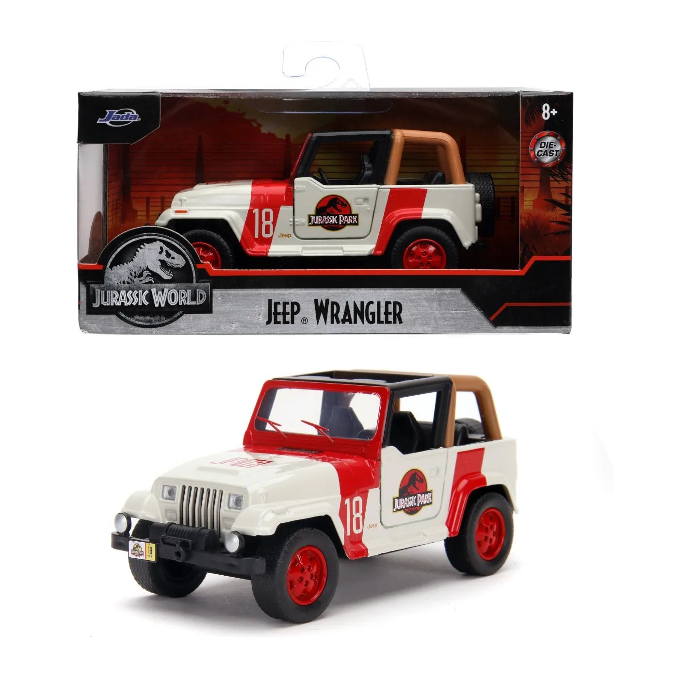 Läs mer om Jeep Wrangler - Jurassic Park - Jada Toys - 1:32