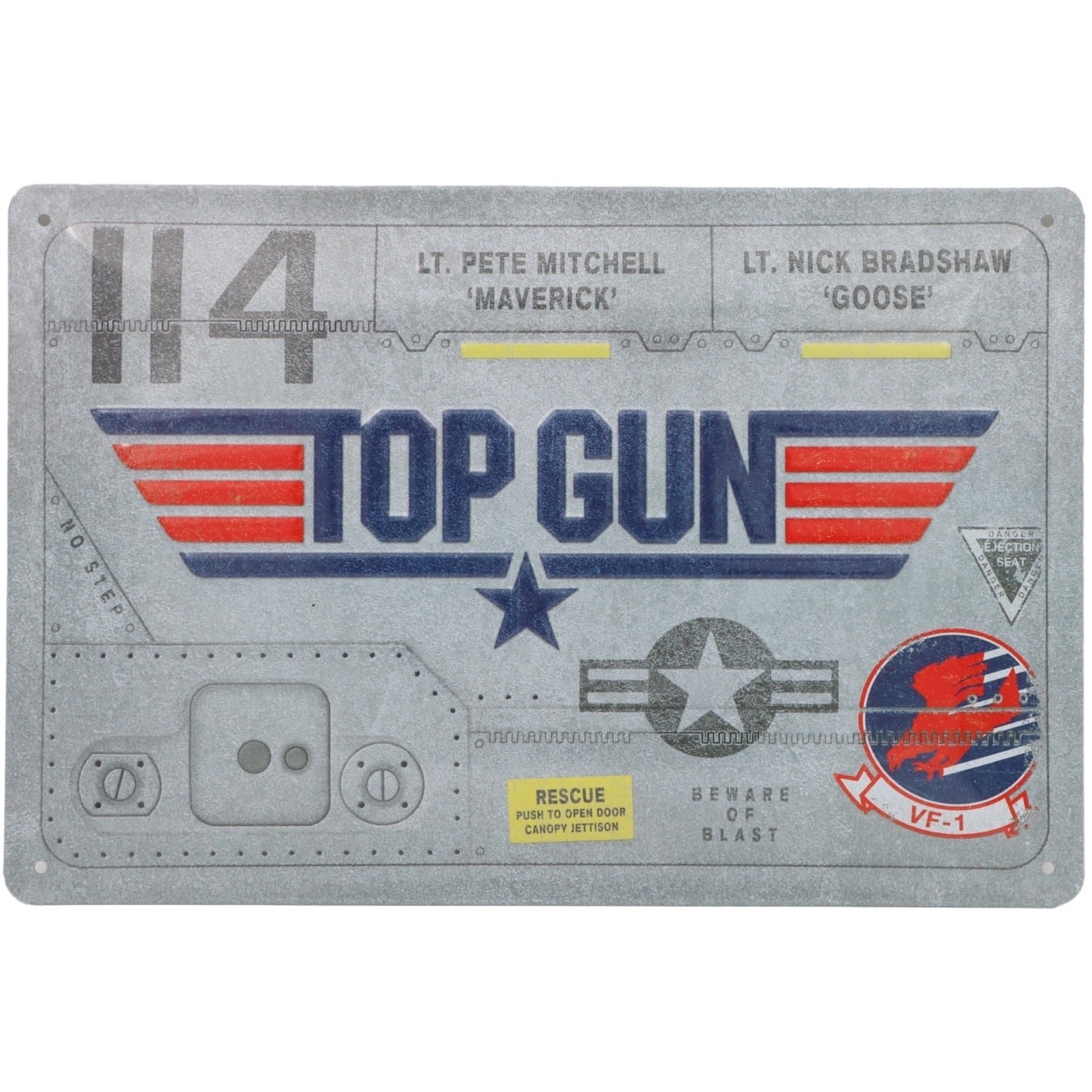 Nostalgic-Art Top Gun – Plåtskylt – 30×20 cm