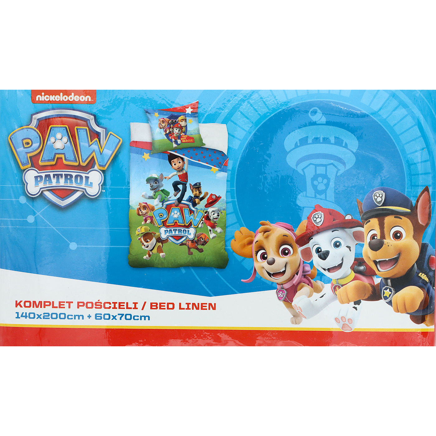Bäddset - Paw Patrol - 140x200/60x70 cm