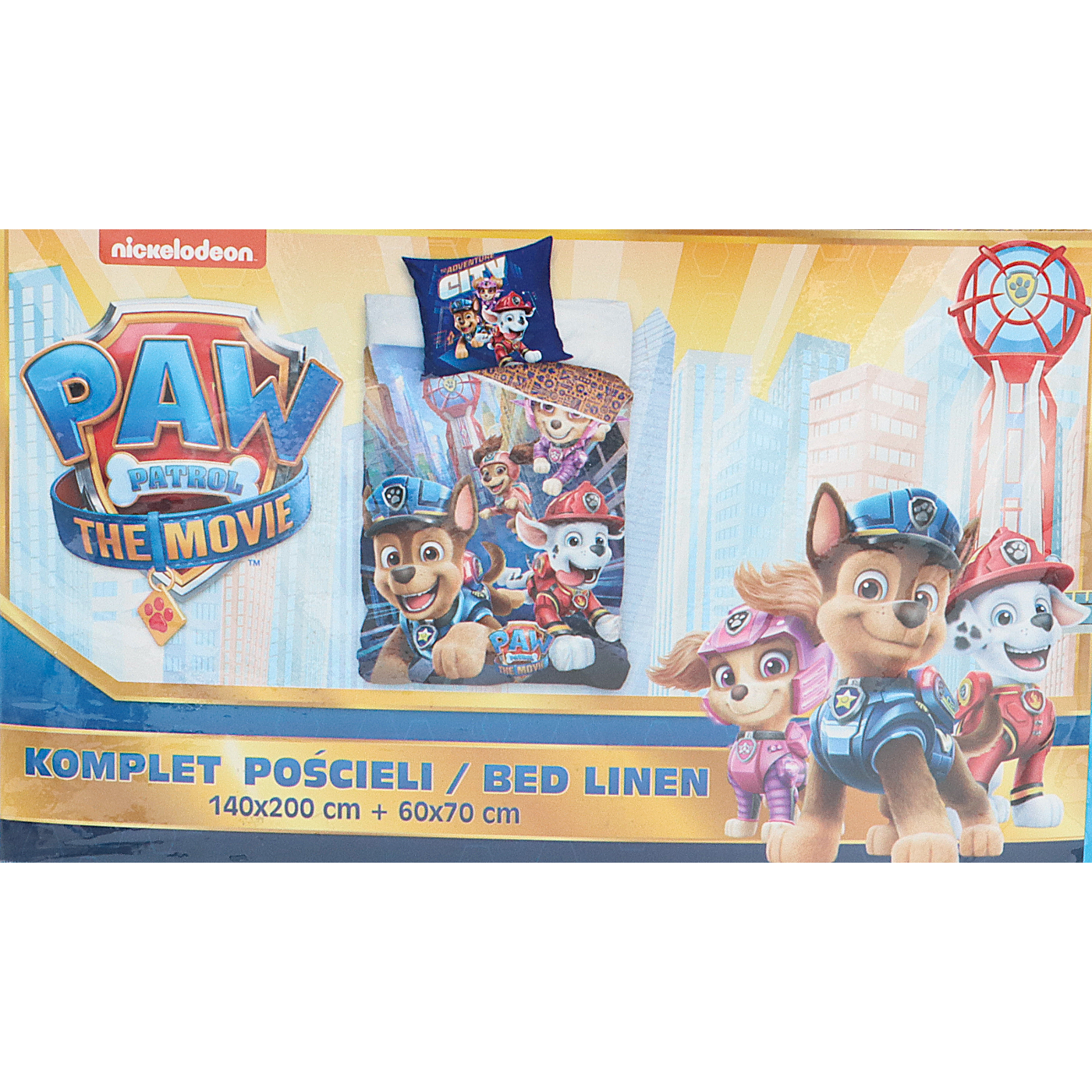 Bäddset - Paw Patrol - 140x200/60x70 cm