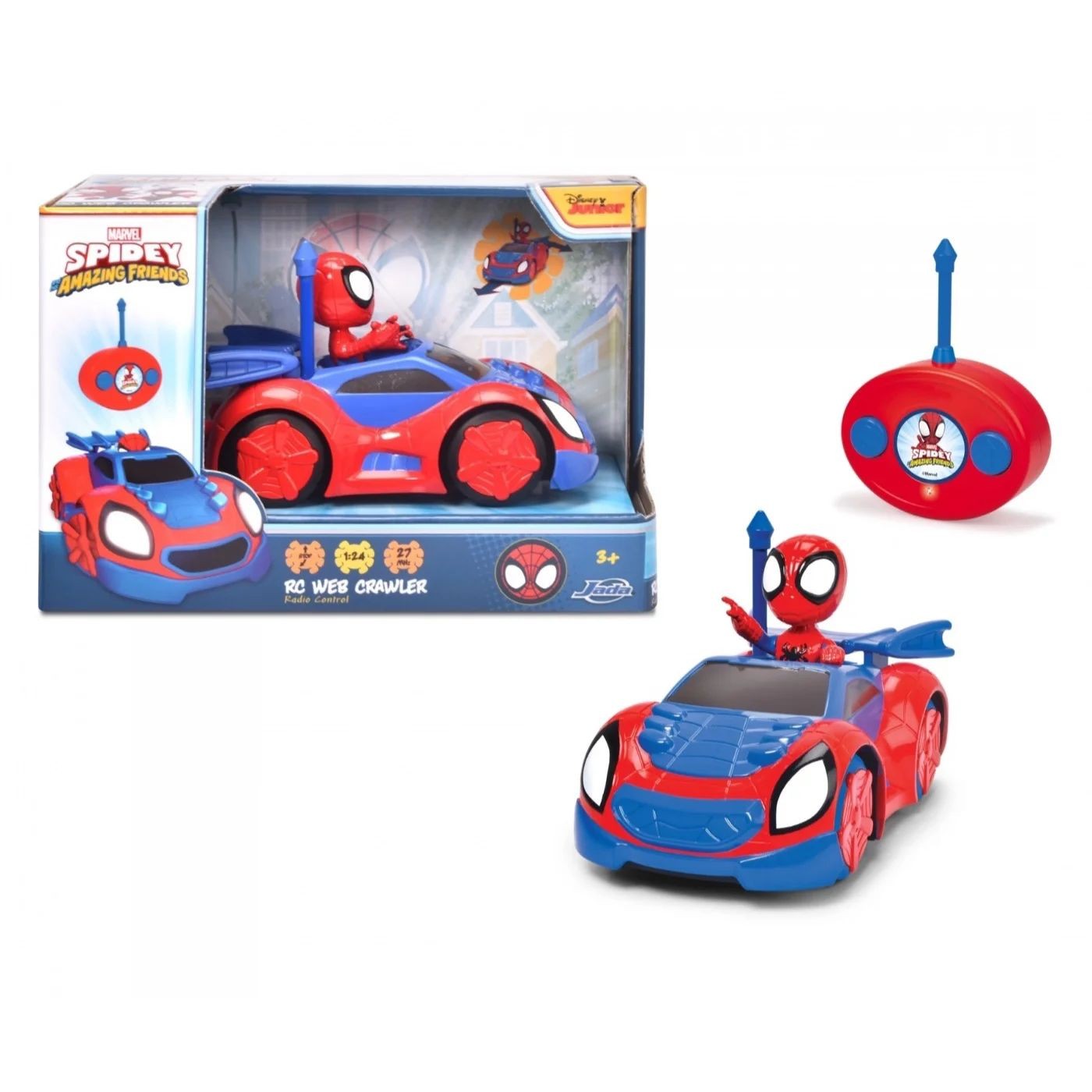 Läs mer om Spidey - RC Web Crawler - Radiostyrd bil - Jada Toys - 1:24