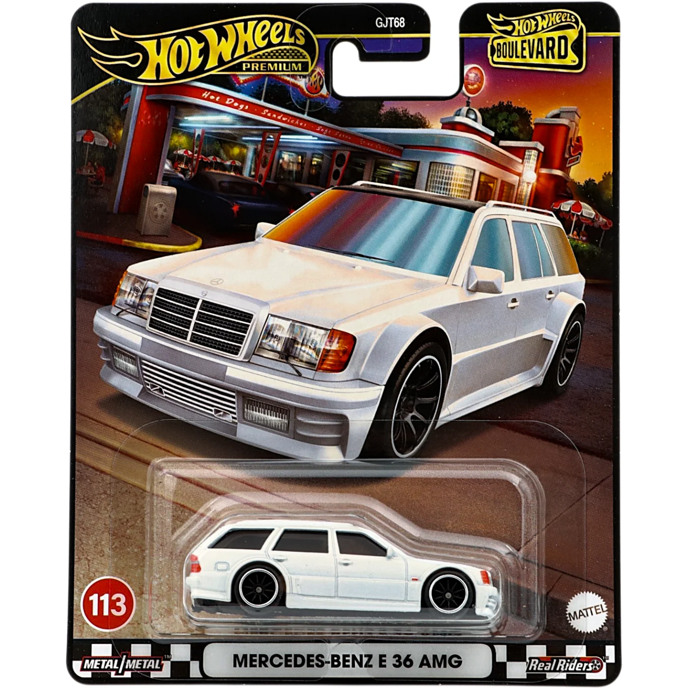 Mercedes-Benz E36 AMG (W124) - Vit - Hot Wheels Premium