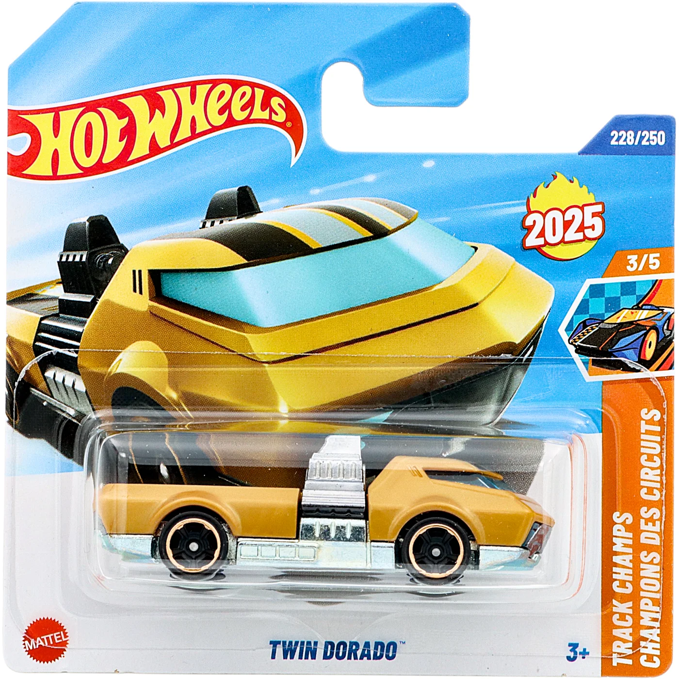 Twin Dorado - Gul - Track Champs - Hot Wheels