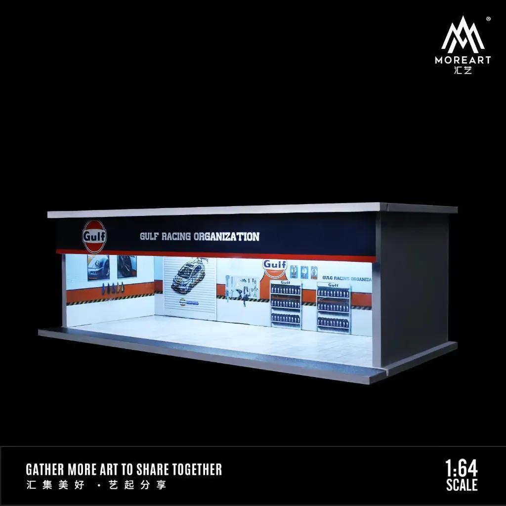 Gulf Racing Parking Garage - LED-belysning - 1:64