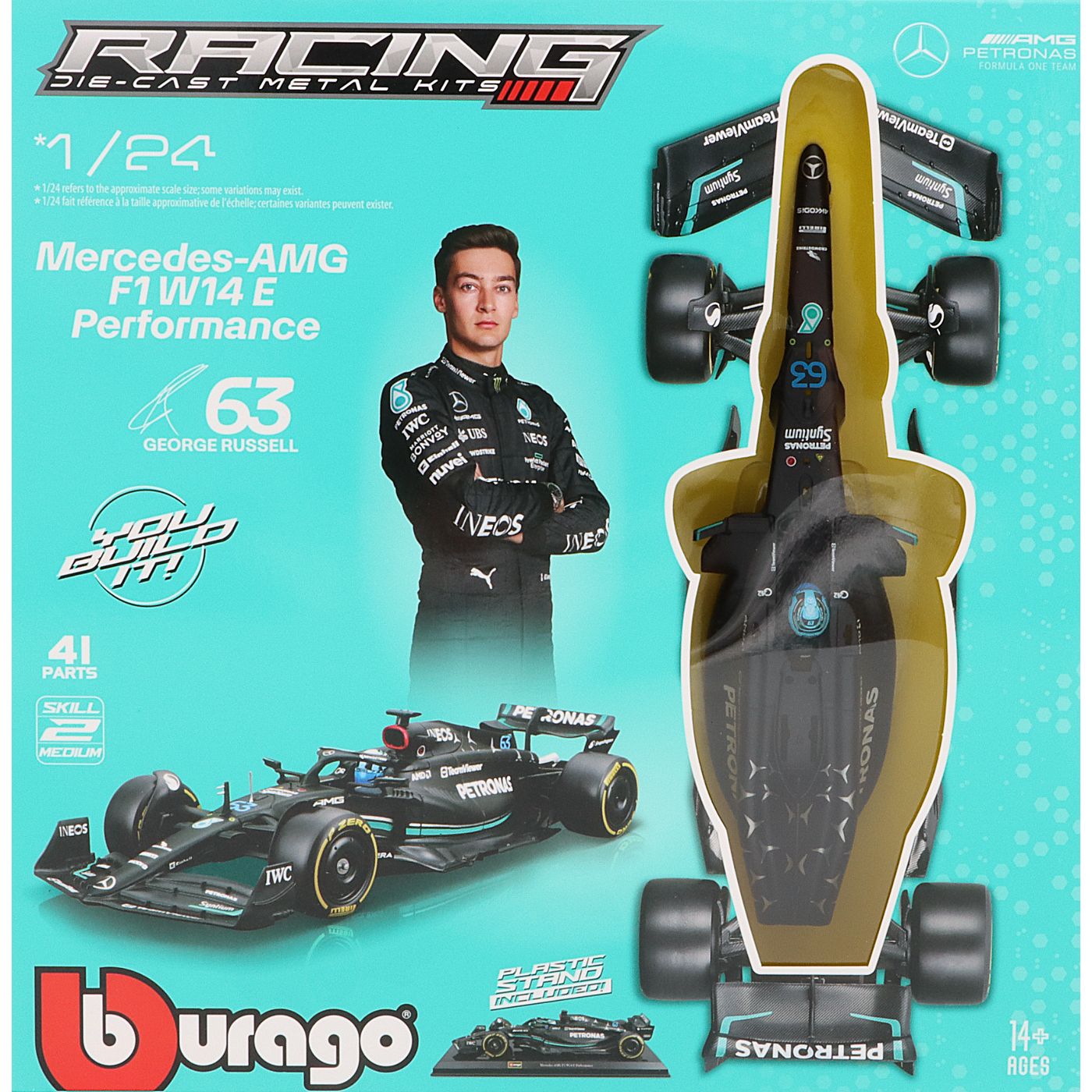 Mercedes-AMG F1 W14 E - George Russell - Byggsats - 1:24