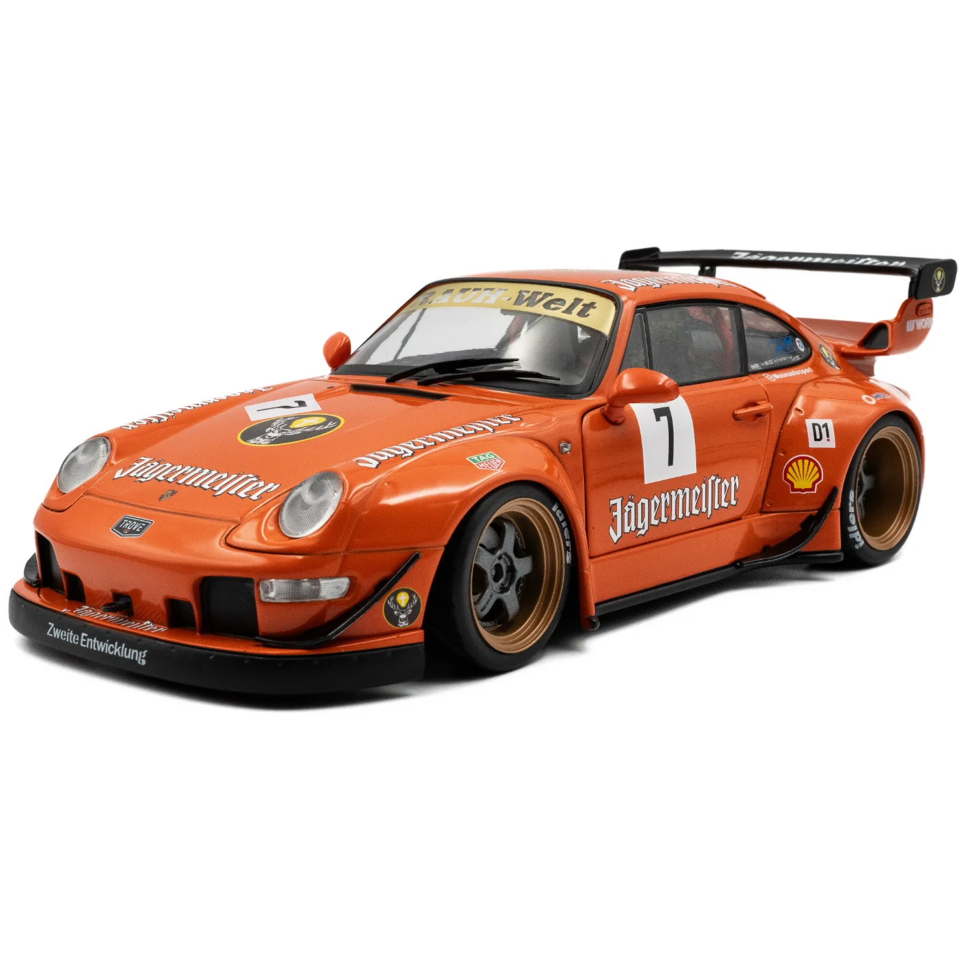 Porsche 911 (993) - RWB bodykit och Jägermeister Livery - Solido - 1:18