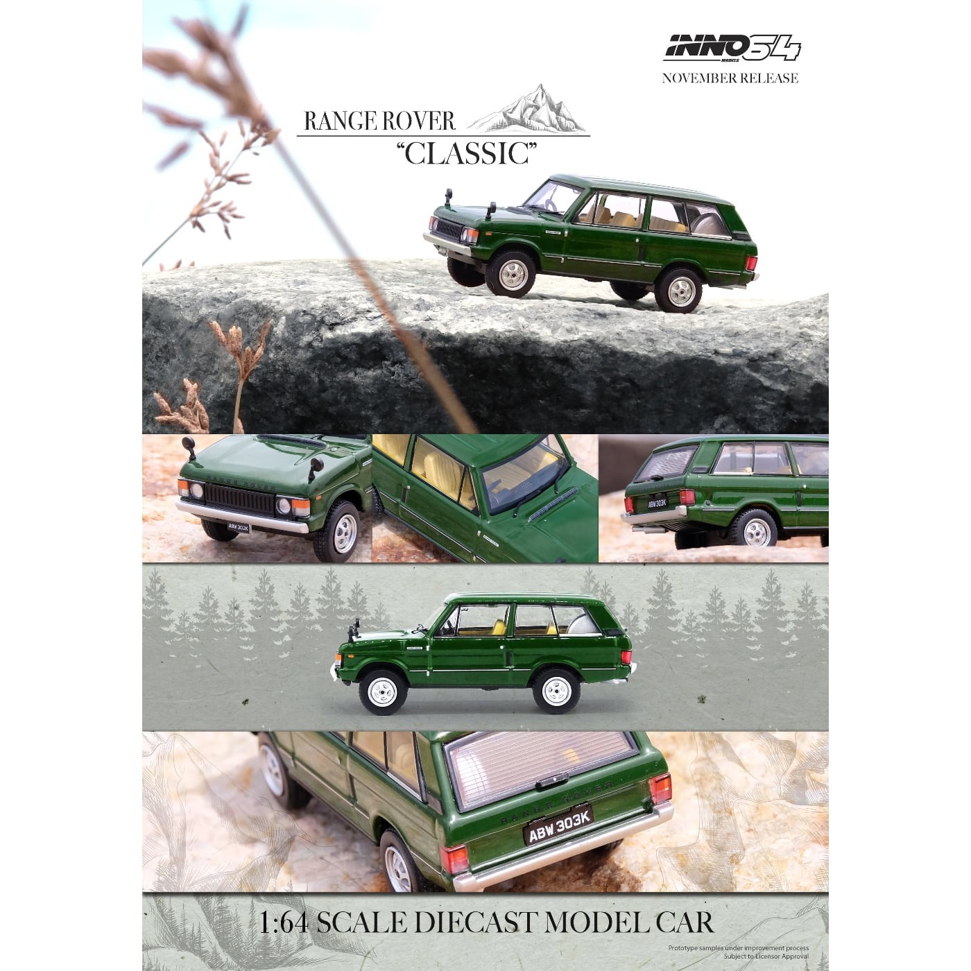 Land Rover – Range Rover ”Classic” – Grön – Inno64 – 1:64